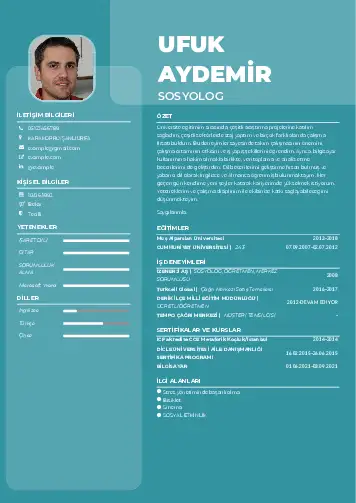 Sosyolog Cv Örnekleri cv indir